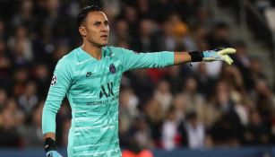 Keylor Navas durante un partido con el PSG