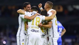 Pumas celebrando su pase a la Final de la Concachampions