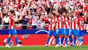 Jugadores del Atlético de Madrid celebran