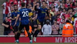 Cristiano Ronaldo durante partido con el United