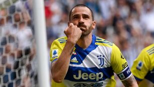 Bonucci celebra gol con la Juventus