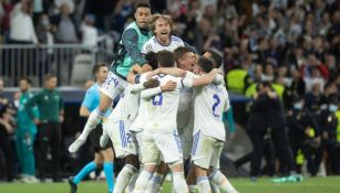 Jugadores de Real Madrid en festejo