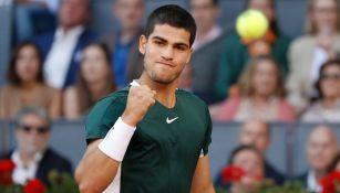 Carlos Alcaraz festejando triunfo en la Final del Mutua Madrid Open