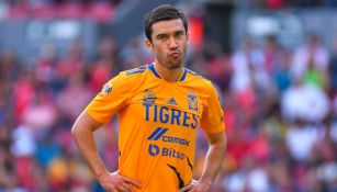 Juan Pablo Vigón en un partido de Tigres