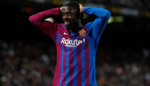 Ousmane Dembélé jugando partido de LaLiga con el Barcelona