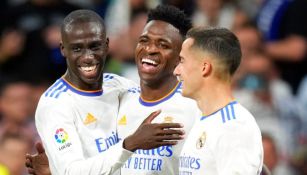 Jugadores del Real Madrid celebrando un gol a favor