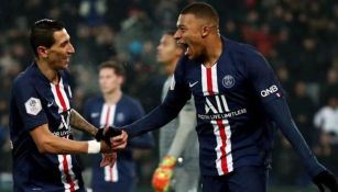 Di María y Mbappé con el PSG