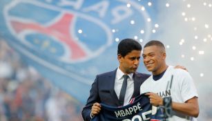 Nasser y Mbappé en la renovación con el PSG