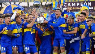 Boca Juniors celebrando el título