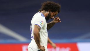 Marcelo lamentándose en juego del Real Madrid