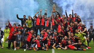 Atlas festejando el título obtenido en el Torneo Apertura 2021