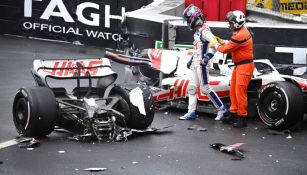 Mick Schumacher tras el accidente en el GP de Mónaco