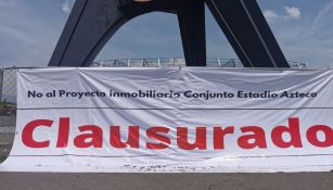 Manifestación por la remodelación en el Estadio Azteca
