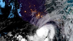 Imagen satelital del Huracán Agatha