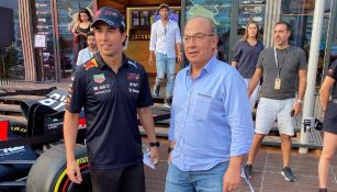 Felipe Calderón junto a Checo Pérez en Mónaco