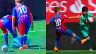 Jugadores del Barcelona Sub 12 agrediendo a portero del Espanyol