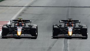 Verstappen y Checo en el GP de Bakú