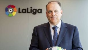 Javier Tebas en las oficinas de LaLiga