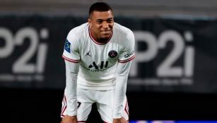 Kylian Mbappé durante un partido con el PSG