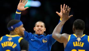 Juan Toscano celebró con los Golden State Warriors