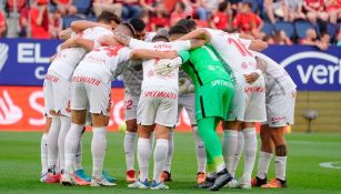 Jugadores de Mallorca durante partido