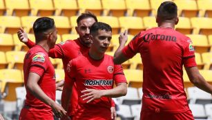 Toluca celebrando su victoria vs Puebla