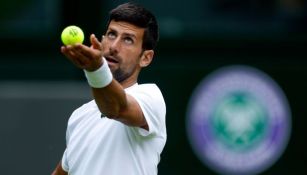 Novak Djokovic durante una práctica