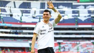 Chucky Lozano previo a un partido de México