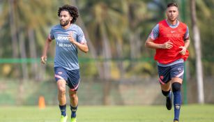 Chino y Palermo en pretemporada con Pumas