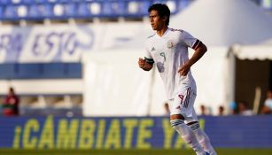 JJ Macías durante un partido con México