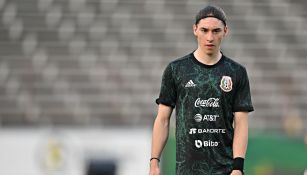 Marcelo Flores en un entrenamiento con el Tri