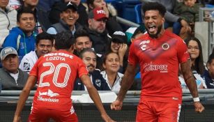 Jugadores de Veracruz festejando un gol