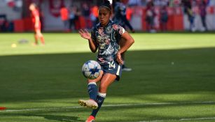 Mónica Rodríguez en acción con América