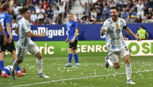 Messi jugando con la Selección de Argentina