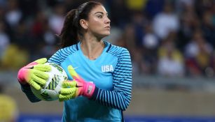 Hope Solo en un partido de Estados Unidos