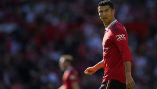 Cristiano Ronaldo durante partido con el United