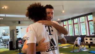 Lewy se despide de Leroy Sané