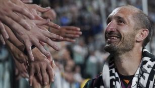 Giorgio en su despedida de la Juventus