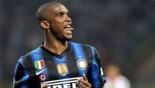 Eto´o celebrando en el Inter