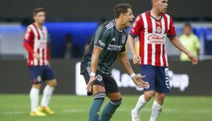 Chicharito durante un partido del Galaxy