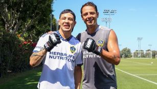 Brandon Moreno y Chicharito Hernández convivieron en el entrenamiento de LA Galaxy