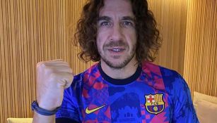 Puyol con el jersey del Barcelona