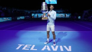 Novak Djokovic en festejo 