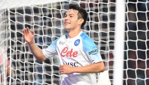 Chucky Lozano celebrando gol con el Napoli