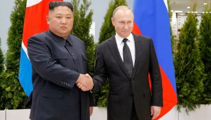 El presidente ruso Vladimir Putin y el líder de Corea del Norte Kim Jong