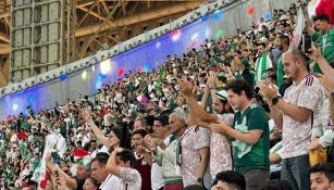 Aficionados mexicanos en el Estadio Lusail