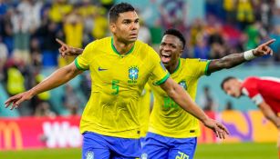 Casemiro en celebración de gol