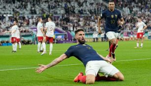 Olivier Giroud celebra con Francia ante Polonia en Qatar 2022