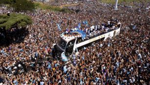 La afición de Argentina se aglomeró en las calles