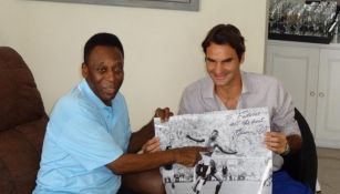 Roger Federer con Pelé